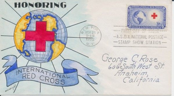 Description #1016 International Red Cross Hand Drawn & Painted 