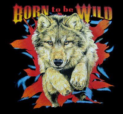 BORN TO BE WILD WOLF WOLFMAN LYCAN WEREWOLF T SHIRT 204  