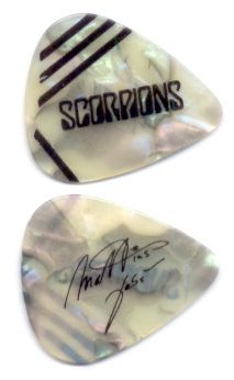 SCORPIONS     Colored Marble Mathias Jabs guitar pick  