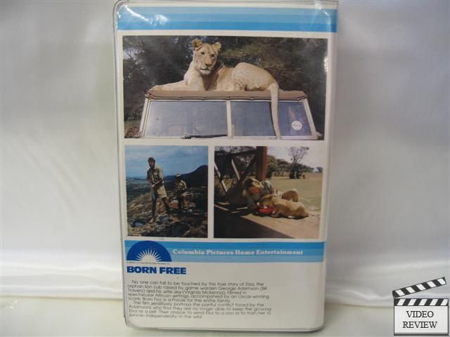 Born Free VHS Virginia McKenna, Bill Travers  