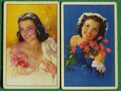 ZOE MOZERT GLAMOUR GIRL PINUP ART ORCHIDS & ROSES PLAYING CARDS 