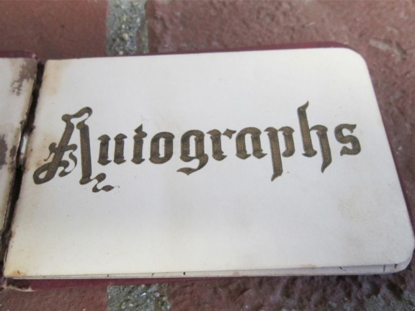 Victorian album scrap autographs 1800s books Die cut antique 