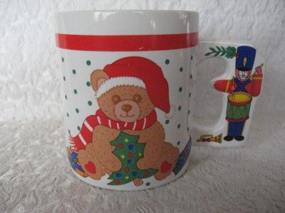 Christmas Teddy Bear Nutcracker Coffee Cocoa Cup Mug  