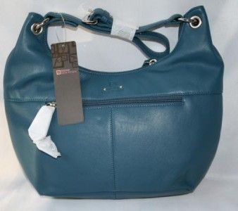 D125    STONE MOUNTAIN Ruched Hobo Handbag Peacock NEW  