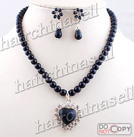 Free Rhinestone Alloy Necklace Earring 6sets  