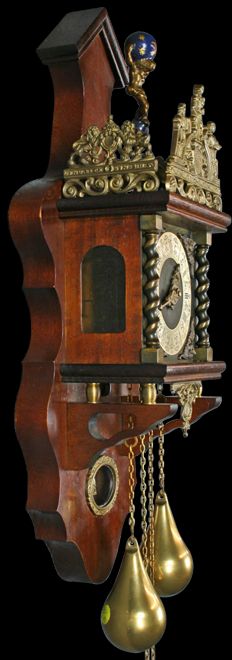 VINTAGE DUTCH ZAANDAM ZAANSE ATLAS PENDULUM WALL CLOCK  