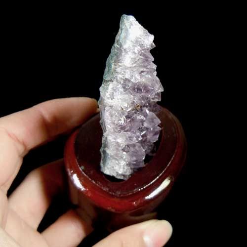 pretty natural druzy Amethyst display Bead stone w9675  