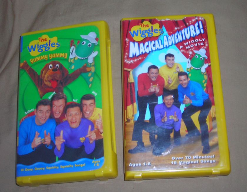   WIGGLES VHS MAGICAL ADVENTURE MOVIE + THE WIGGLES YUMMY YUMMY VHS