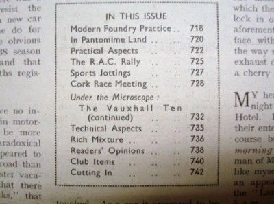 THE LIGHT CAR MAGAZINE VOL LI NO 1325 FRIDAY, APRIL 29 1938.  