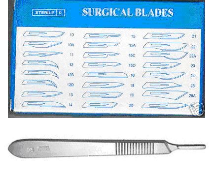 100 Scalpel Blades #15C Surgical Dental ENT Instruments  