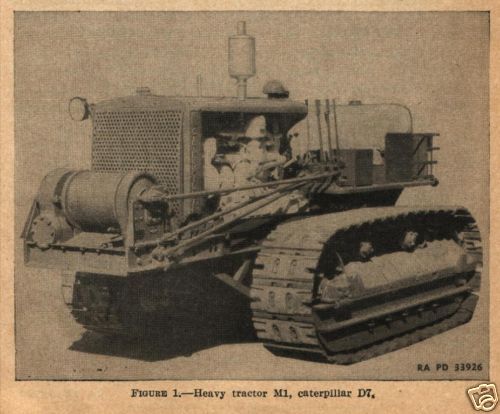 T027 TM 9 1773, Heavy Tractor M1, Caterpillar D7  