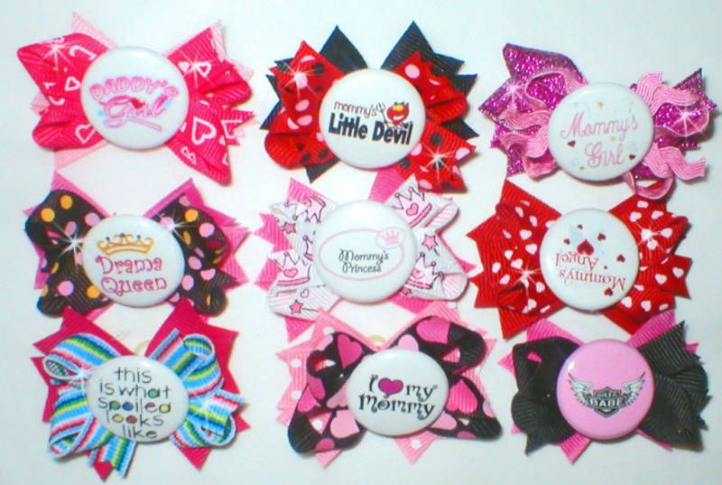 Vals Dog Bows~Button Boutique~for Yorkie & Shih tzu  