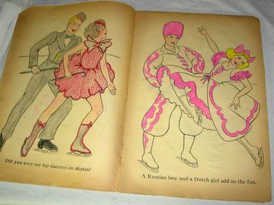 1940 SONJA HENIE OLYMPIC GOLD MEDAL COLORING BOOK  