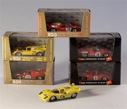 Ferrari 512 S & M (1970) model cars by Brumm (Lot of 6)  