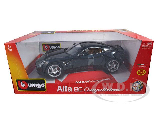   model of Alfa Romeo 8C Competizione Black die cast car by Bburago