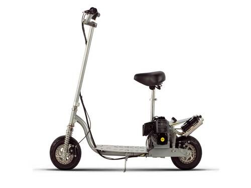 Treme XG 499 Fast 50cc Gas Chrome Scooter, Folds, Shocks, 30 mph 