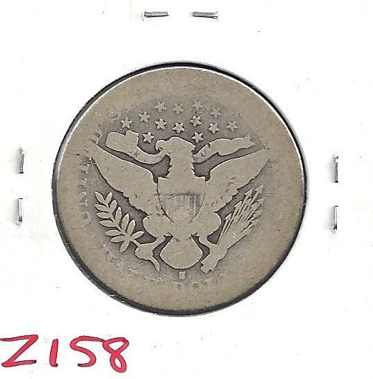 1896 S Barber Half Dollar About Good z158  