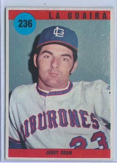 1970 Ovenca Venezuela BB #236 Jerry Cram Royals Mets  