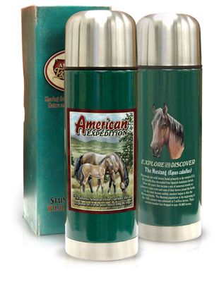 AMERICAN EXPEDITION THERMOS HORSE MUSTANG 24oz NEW NIB  