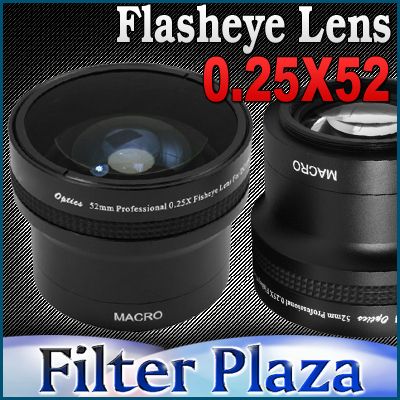 25x 52mm 52 Super fisheye lens for Canon Nikon Pentax  