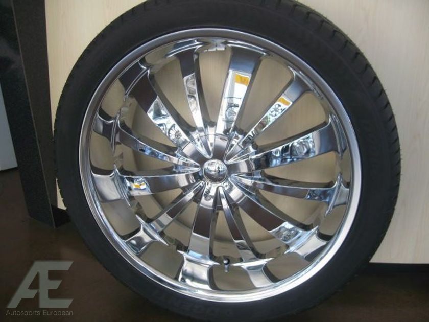 24 CHROME RIMS+TIRES AVALANCHE ESCALADE TAHOE DENALI H3  