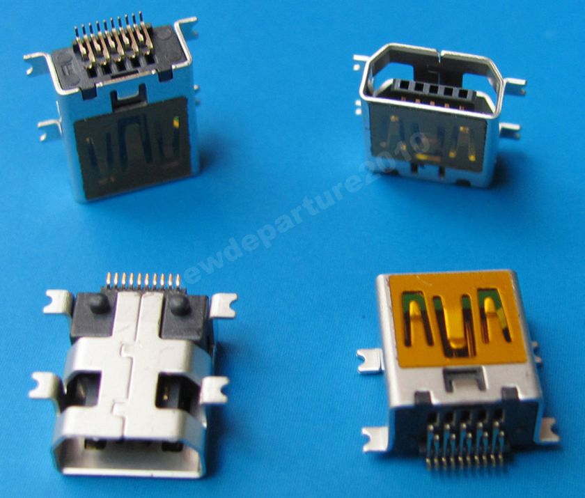 20Pcs Mini USB 10Pin Female SMT Socket Connector  