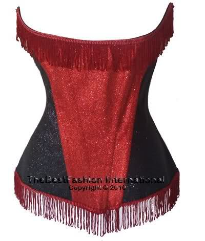 Red Corset Underbust Goth bustier Boned size/ S XXL  