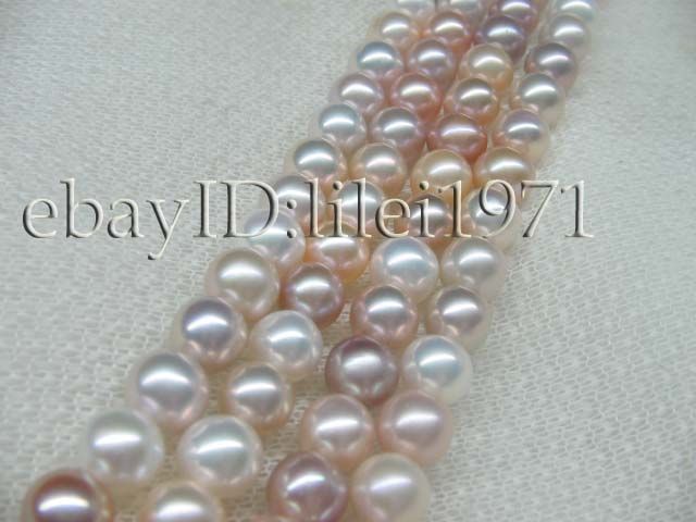 2strs AAA 8mm RARE luster natural mix round pearl 3559  