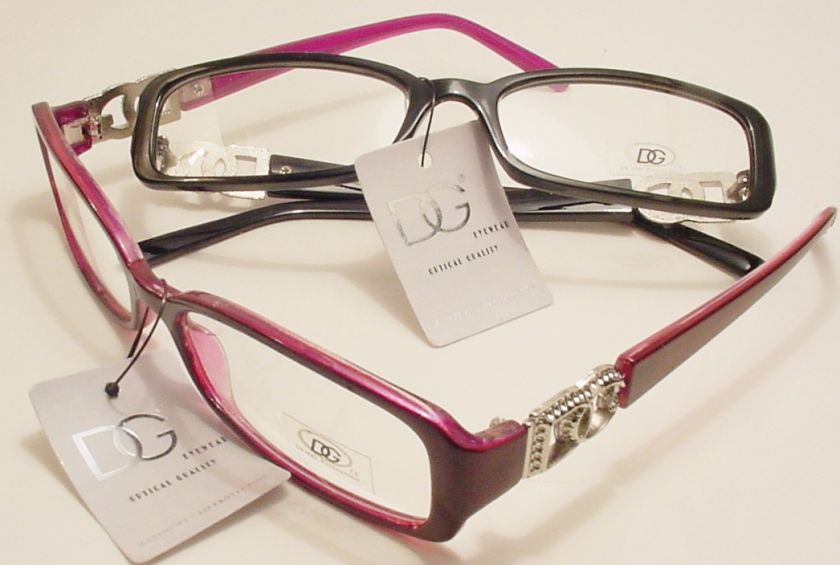   DG 5 Clear Lens Glasses Optical Quality Frames Logo on Arms CL/387