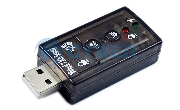 USB 2.0 to 3D AUDIO SOUND CARD ADAPTER VIRTUAL 7.1 ch  