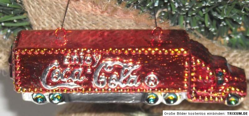 Coca Cola Coke Xmas Christmas Tree 7 Porcelain Ornaments rare  