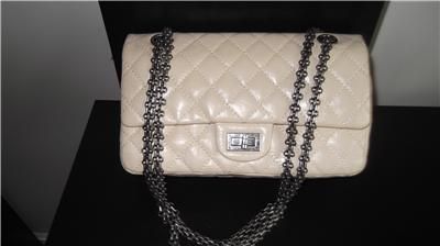 4400 AUTHENTIC CHANEL MEDIUM CLASSIC RABAT FLAP PEWTER QUILTED 