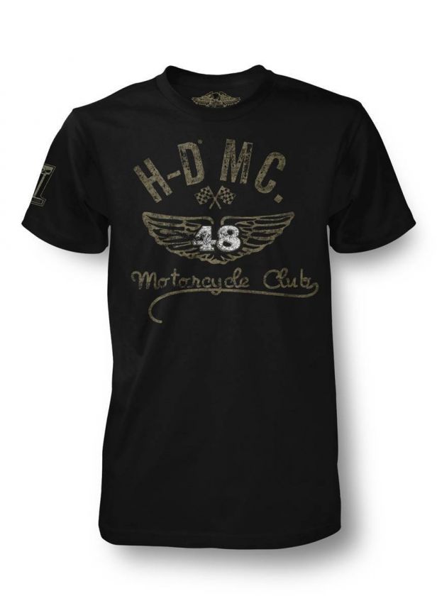 Harley Davidson Mens Black Label Collection Black Winged 48  