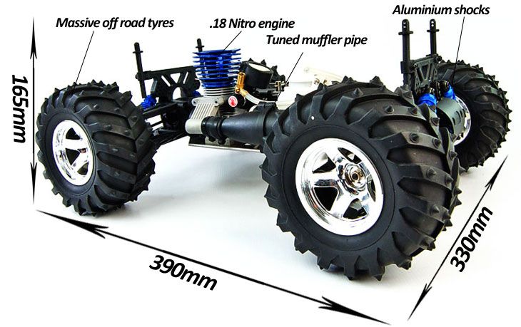   Control Nitro fuel RC Monster Truck RC Truck Petrol off road  