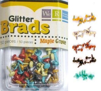 We R Memory Keepers MAPLE GROVE Glitter Brads 50p  