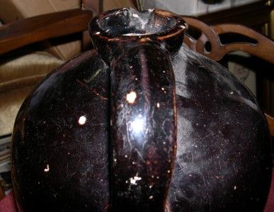 Antique Clay Jug   Estimated 75 100 years old (Black)  