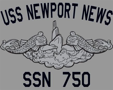 US Navy USS Newport News SSN 750 Submarine T Shirt  