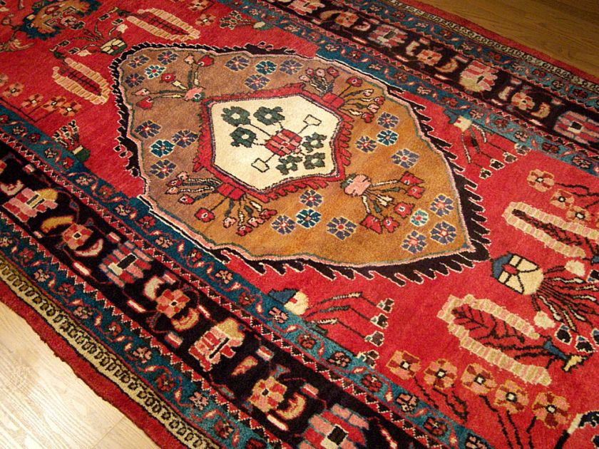 9x10 Beautiful Handmade Persian Kashkahi Wool Runner  