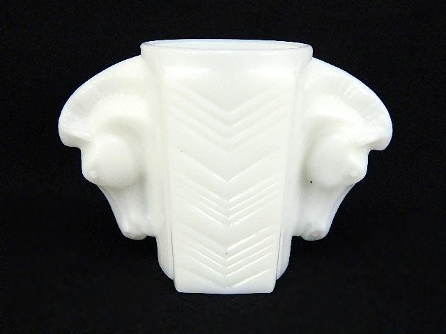 this is an antique art deco period macbeth evans custard glass double 