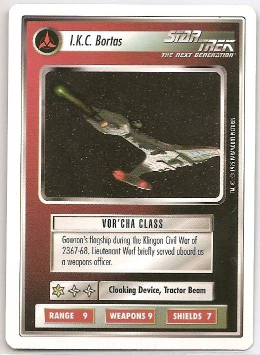 Star Trek CCG 1E Premiere WB Rare IKC BORTAS  