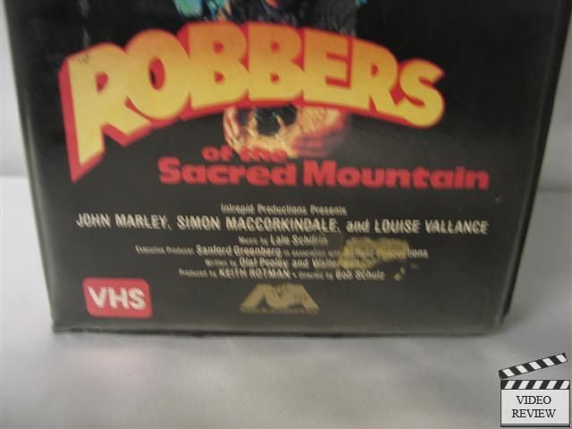 Robbers of the Sacred Mountain VHS John Marley  