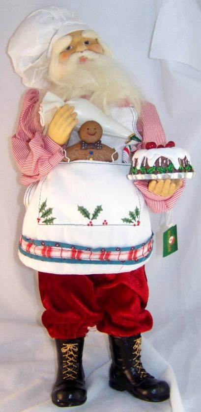   BAKER CHEF SANTA BY KURT S. ADLER   RETIRED   CHRISTMAS TABLEPIECE