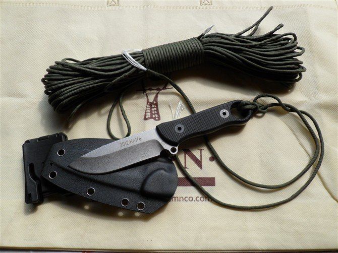   Camping Survival Combat D2 Fixed Blade Knife with Cancealex Sheath