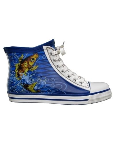 Ed Hardy KOI FISH Graphic High Top Sneakers NIB  