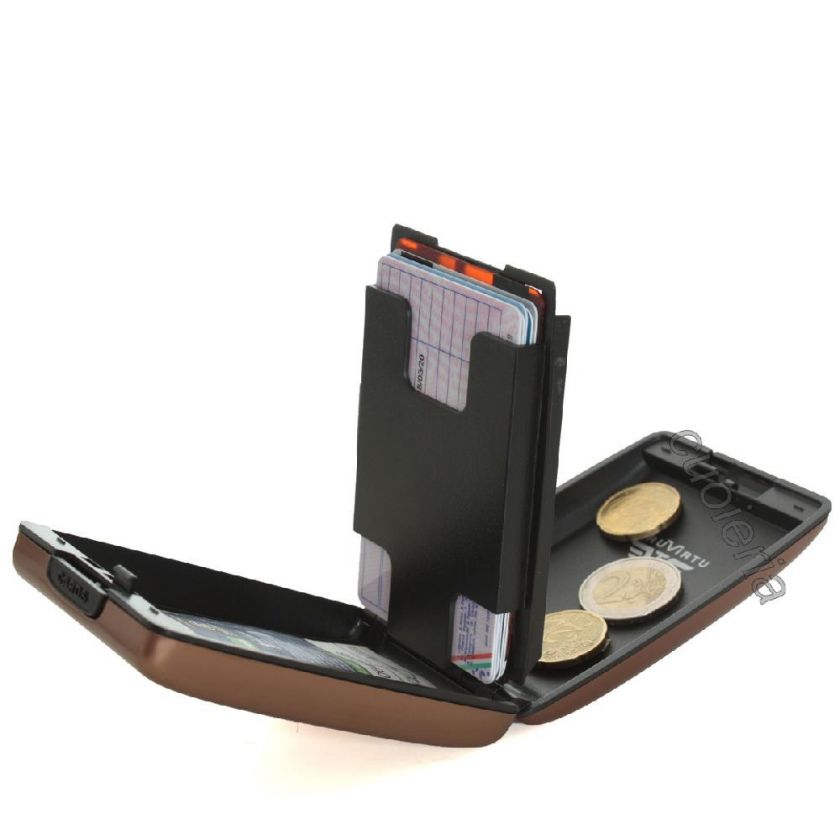 TRUVIRTU Aluminium Wallet with CreditCard Holder Coffee  