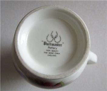 PORTMASTER BONE CHINA FRUITS JUG SIGNED D HAGUE  