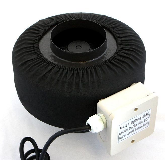 New 4 Inch Inline Fan Duct Carbon Filter Odor Control Exhaust Blower 