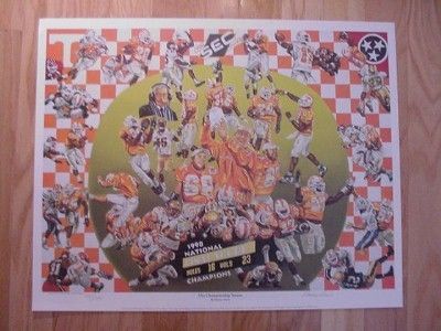 Tennessee Volunteers National Champions Print 1998  