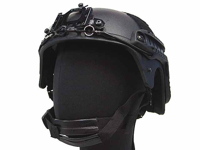 Airsoft IBH Helmet with NVG Mount & Side Rail Black BK  