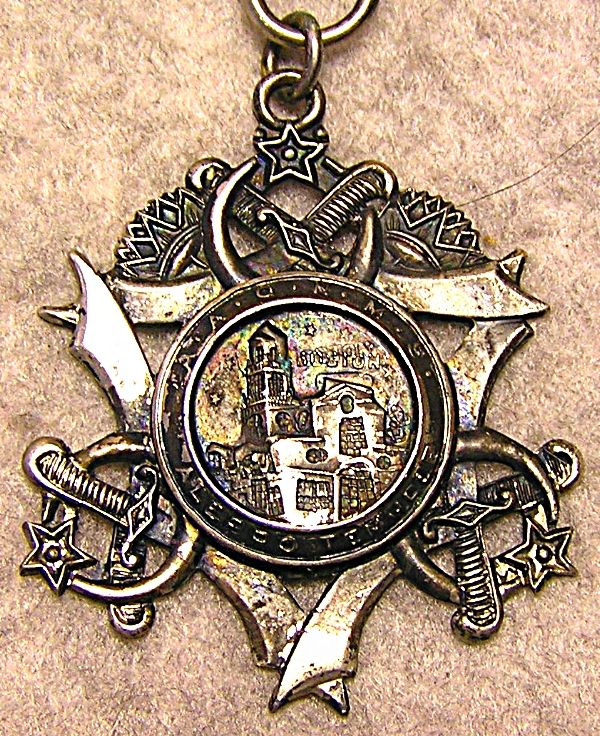 1911 Imperial Council Session NY Watch Fob Chain Mason  